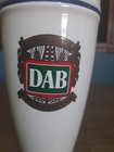 Dab Dortmunder Actien Brauerei White Ceramic Pilsner Drinking Glass 9 5  Tall