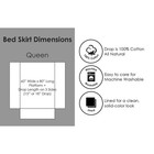 Gathered Cotton Voile Bed Skirt Dust Ruffle Anti-slip Design Poster Beds New