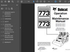 Bobcat 773 Skid Steer Loader Operators Service Shop Repair Manual Pdf Usb