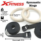 Gymnastic Rings With Straps Gym Strength Training Pull Up Dips Fitness Exercise