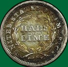 1853 Arrows Seated Liberty Half Dime Almost Uncirculated Au Coin  50622