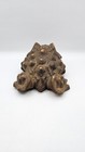 Cryptomeria Wood Carved Horned Toad Okimono Frog Japanese Cedar Sugi Figurine