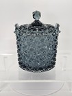 Vintage Fenton Glass Daisy   Button Mermaid Blue Candy Dish Ice Bucket  chipped 