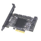 Pci-e To 6 Ports Sata 3 0 Controller Expansion Card Adapter 6gbps For Pc D