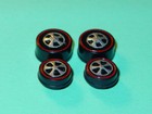 Hot Wheels Redline Repro Wheels 2 Small   2 Medium Us Black Bearing Set Of 4