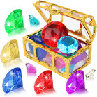 Diving Gem Pool Toys 10 Colorful Big Diamond Gem With Treasure Pirate C   