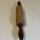 Vintage Wooden Rolling Pin Hand Carved Wood Rustic Primitive Decorative 13 5   