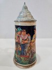 Vintage German Beer Stein With A Pewter Lid