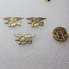 Us Navy Seals Trident Insignia Pins Pin Lot Of 3 Gold-tone Military Badges