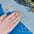 100pcs 10 Styles Brass Flower Bead Caps 6 7 8mm Silver