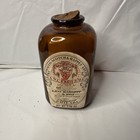 Vintage Levi Garrett Sons Snuff Bottle Jar Empty   Cork Scotch Rappee 
