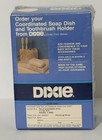 Vintage 1987 Dixie Bathroom Cup Dispenser Wall Mount Faux Marble White 3oz Cups
