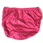 Vintage Warner   s Bright Stripes Panties Hi Cut 55131 Shiny Satin Hot Pink 7  A