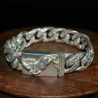 Chinese Asian Old Tibet Silver Horse Hand Cast Statue Bracelet Jewel Gift Nice