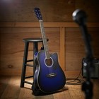 Open Box - Full-size Cutaway Thinline Acoustic-electric Guitar W Bag   Eq - Blue