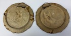 Vintage Irish Harpist   Bard Of Erin Chalkware Wall Plaques Pair Celtic Decor