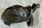 Natural Hand-carved Serpentine Turtle Figurine Crystal Gemstone Animal Statue