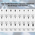 24 Value 500pcs Electrolytic Capacitor Assortment Box Kit Range 0 1uf To 1000uf