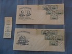 Us   951 Us Frigate 3 C Set Of 5 Pent Arts Cachet Unaddressed Fdc W label   10 