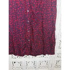 Vtg Talbots Red   Navy Floral Button Up Skirt Sz 8 Fits Smaller Cottage Prairie