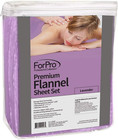 Forpro Premium Lavender Flannel 3-piece Massage Sheet Set For Tables