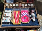Vintage 60s   1 24 Slot Car Time Capsule Lot Cox Chaparral Custom Wood Case  Vw