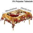 Festive Santa Claus Tablecloth Christmas Dining Table Cover New Year Home Decor