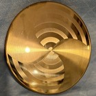 Vintage Unused Pilcher Mirrored Gold Tone Art Deco Style Powder Compact