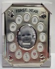 Malden Baby s First 1st Year Silver Picture Frame  13 Opening Collage New In Box