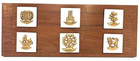 Vintage Judaica 12 Tribes Of Israel 2 Wood   Brass Plaques Judaism Hebrew Jewish