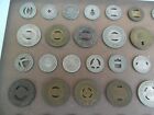 Huge Vintage Antique Trolley Railway Bus Railroad Transportation Token Lot  2