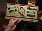 1940 License Plate Topper Political Republican Winn With Willkie Hillis Willis