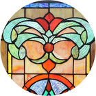 Yogoart Extra Large Horizontal Transom Window Stained Glass Window Panels Hangi