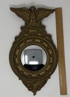 Vintage Federal Eagle Convex Bullseye Mirror Syroco Homco Wall Decor 18   