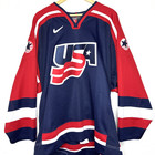Nike Team Usa Iihf Authentic On Ice Hockey Jersey 56 Made In Canada Fight Strap