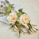 Artificial Silk Rose Flowers 5 Head Long Stem Fake Bouquet Wedding Home Decor