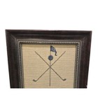 Vintage Bombay Company Framed Golfer Tapestry Decor 22x9 