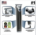Wahl 9864 Stainless Steel Beard Trimmer Kit Men Rechargeable Missing Foil Head