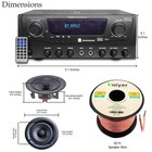 Home Theater System Kit 1000w Bluetooth Amp 2x 8  Frameless Ceiling Speakers