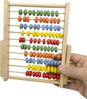 Wooden Counting Number Frame  10 Rows Abacus For Learning Math  8-inch 