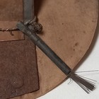 Antique Coal Miners Canvas Cap Hat Lamp Mount Wire Brush Tool Worn Distressed