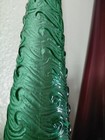 Mid Century Moder Green Textured Swirl Italian Art Glass Decorative Bottle