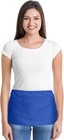 Dalix Waist Aprons Commercial Restaurant Home Bib Spun Poly Cotton Royal Blue 