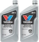 Valvoline Advanced Full Synthetic Sae 0w-16 Motor Oil 1 Qt  pack Of 2 