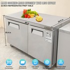 48  Undercounter Worktop Refrigerator Salad Prep Table 12 9 Cu ft Cooler 2 Doors