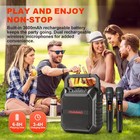 Karaoke Machine 2 Wireless Microphones Bluetooth Portable Speaker A101 Black