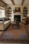 Elegant 7x10 Hand-knotted Wool Medallion Design Area Rug In Brown   Blue Tones