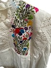 Traditional Handmade Mexican Embroidered Cotton Blouse S m  18    Pit To Pit 