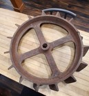 Antique Cast Iron Tractor Wheel     19    Diameter  Industrial Farm Relic