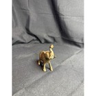 Vintage Solid Brass Elephant Figurine Trunk Up Good Luck Statue 3 Inch Decor